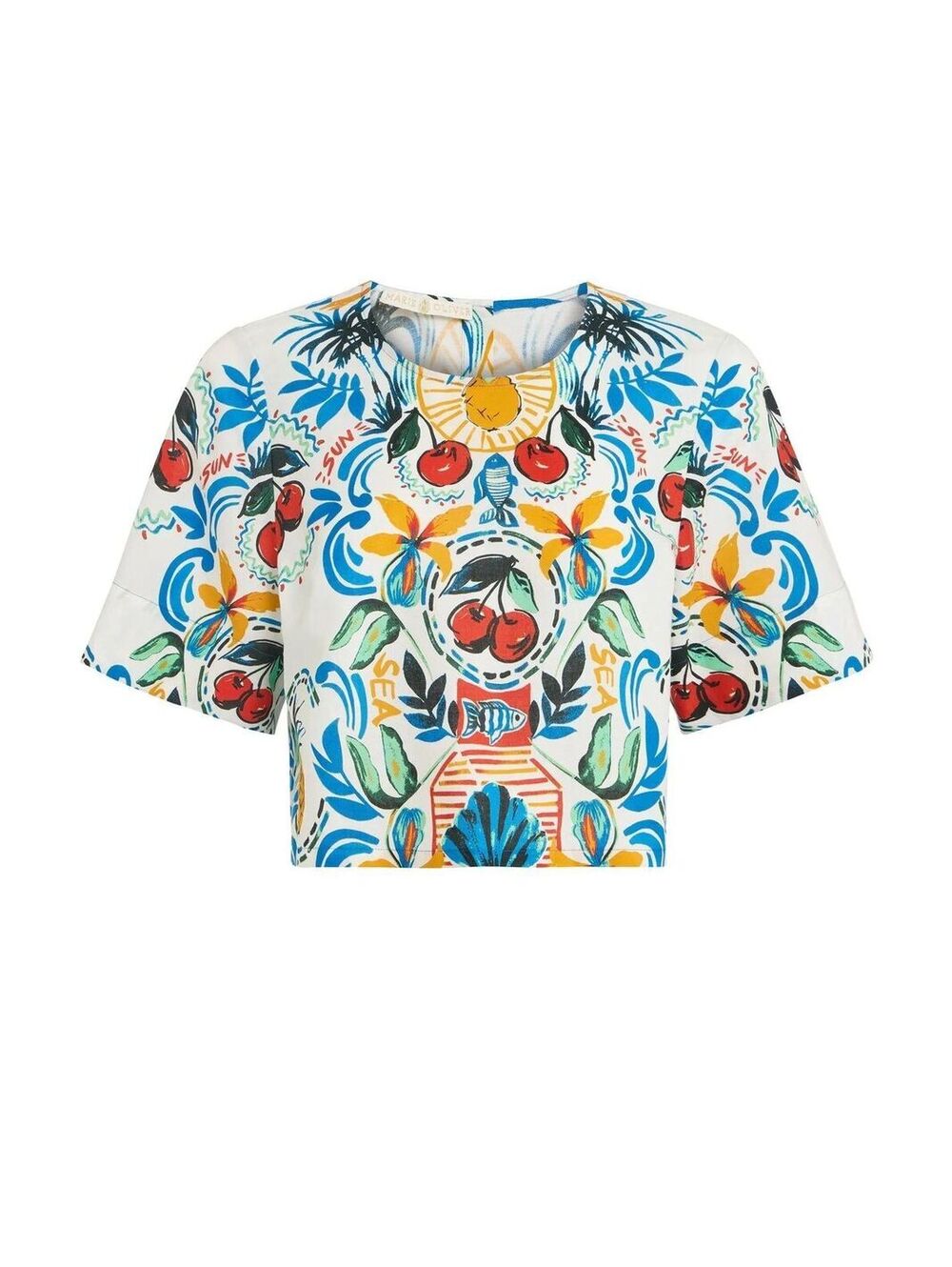Marie Oliver Drew Top in Floragram $285